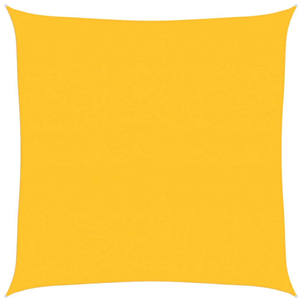 vidaXL Żagiel przeciwsłoneczny, 160 g/m², żółty, 6x6 m, HDPE
