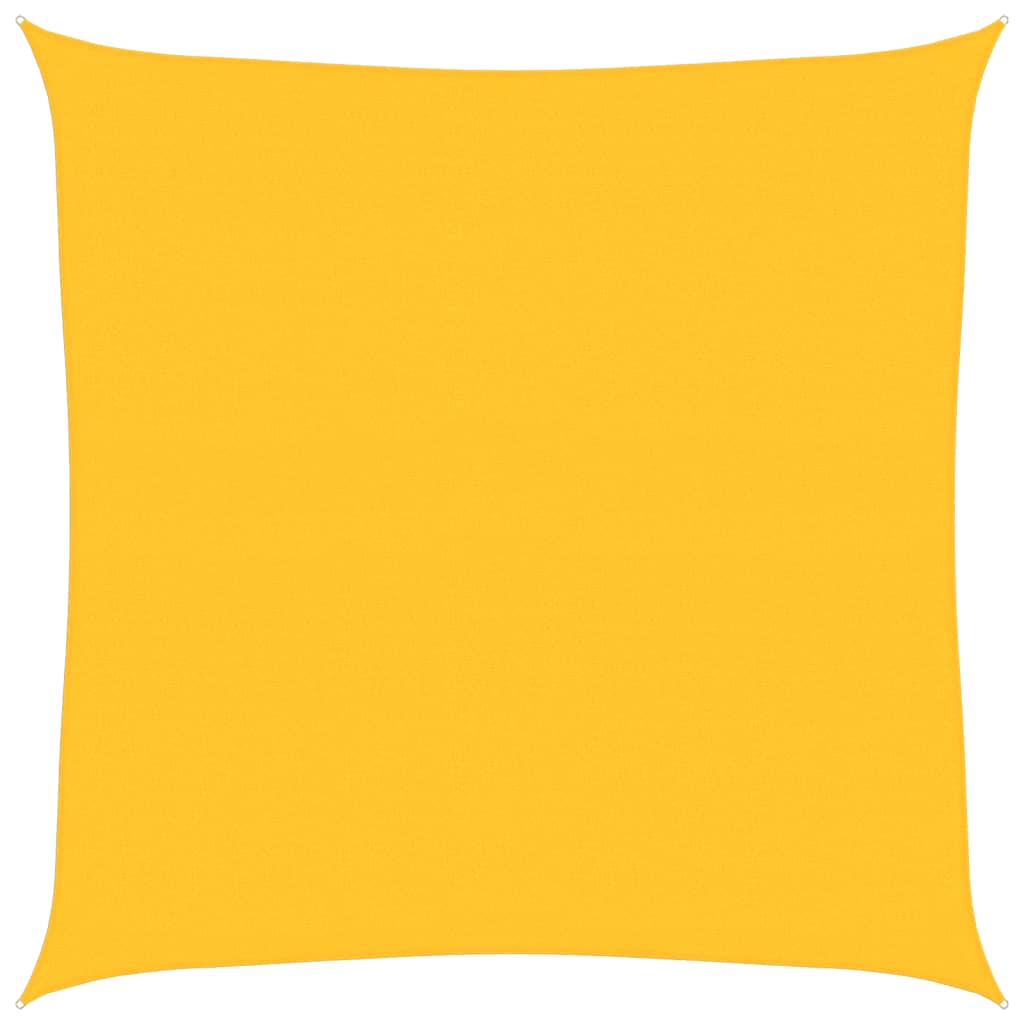 vidaXL Żagiel przeciwsłoneczny, 160 g/m², żółty, 7x7 m, HDPE