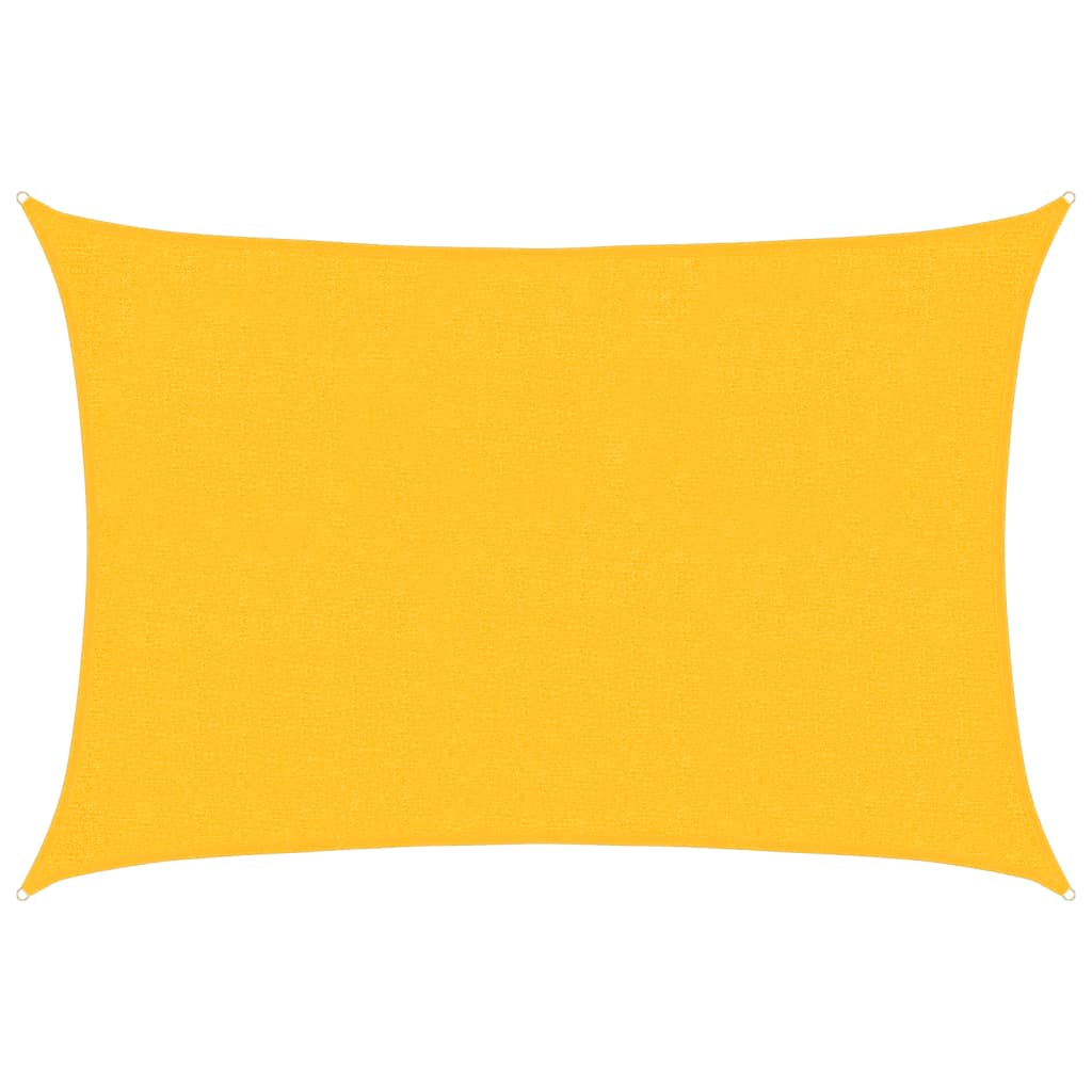 vidaXL Żagiel przeciwsłoneczny, 160 g/m², żółty, 2x2,5 m, HDPE