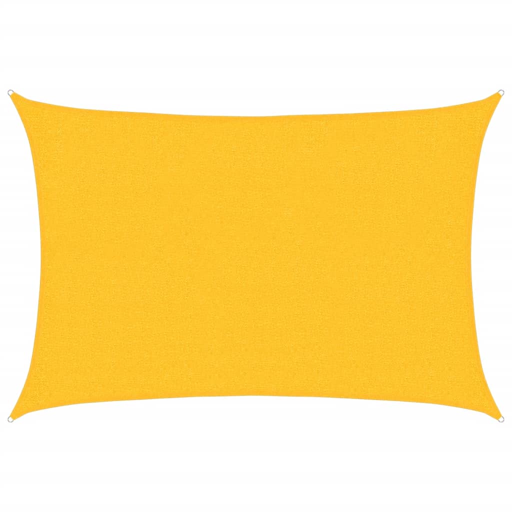 vidaXL Żagiel przeciwsłoneczny, 160 g/m², żółty, 2x3 m, HDPE