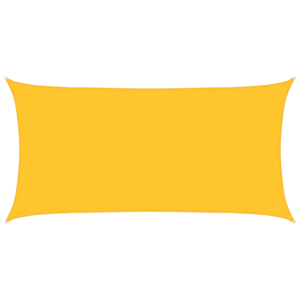 vidaXL Żagiel przeciwsłoneczny, 160 g/m², żółty, 2x3,5 m, HDPE