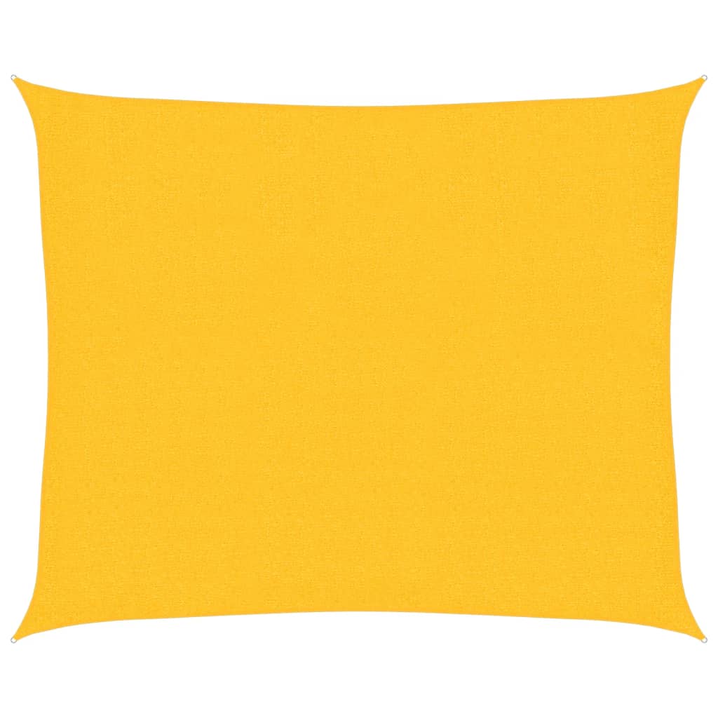 vidaXL Żagiel przeciwsłoneczny, 160 g/m², żółty, 2,5x3 m, HDPE