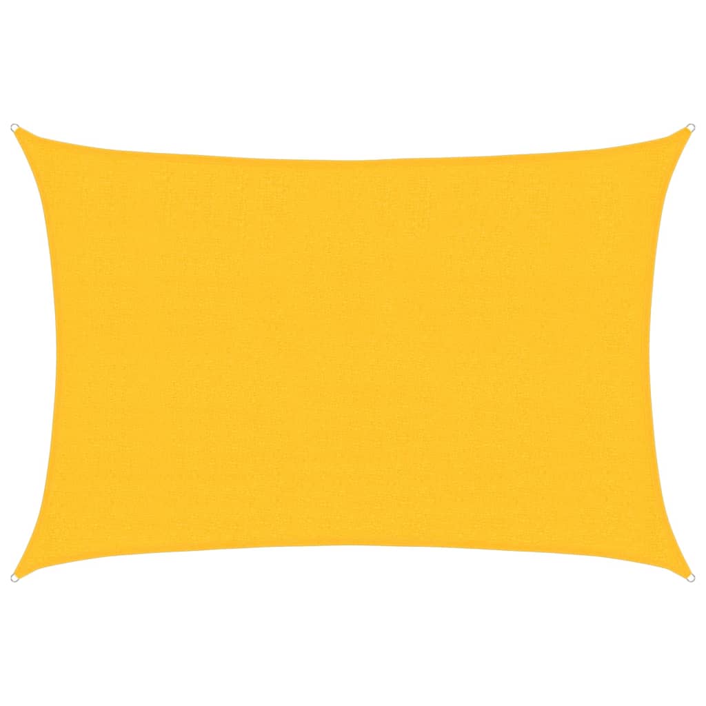vidaXL Żagiel przeciwsłoneczny, 160 g/m², żółty, 2,5x3,5 m, HDPE