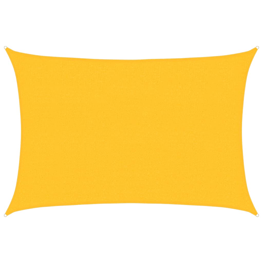 vidaXL Żagiel przeciwsłoneczny, 160 g/m², żółty, 2,5x4 m, HDPE