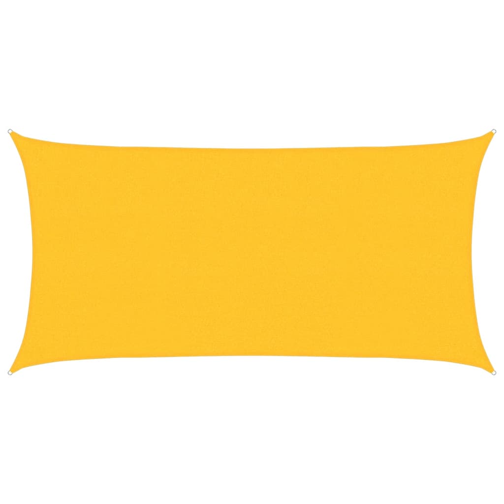 vidaXL Żagiel przeciwsłoneczny, 160 g/m², żółty, 2,5x4,5 m, HDPE