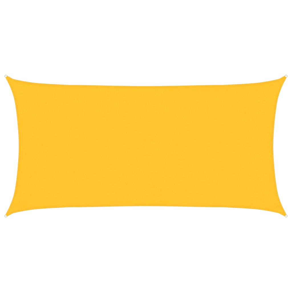vidaXL Żagiel przeciwsłoneczny, 160 g/m², żółty, 2,5x5 m, HDPE