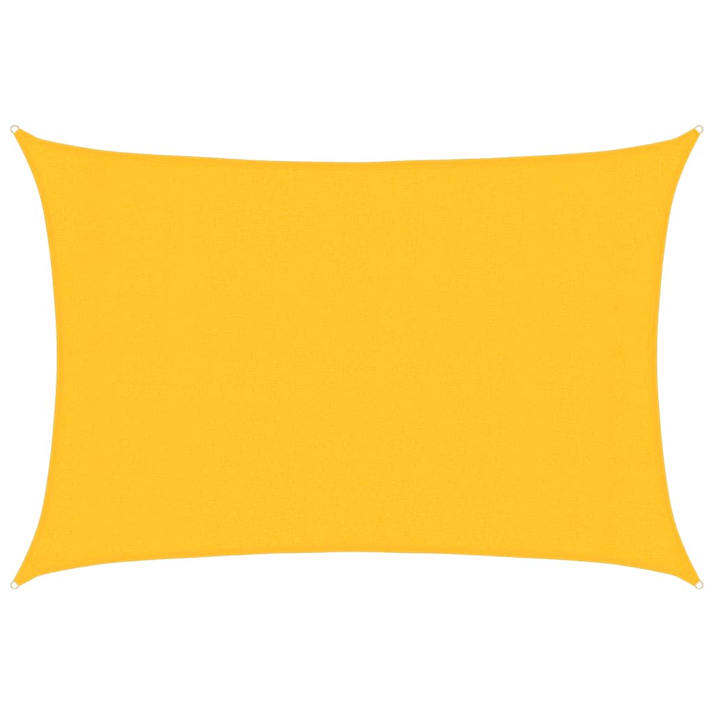 vidaXL Żagiel przeciwsłoneczny, 160 g/m², żółty, 3x4,5 m, HDPE