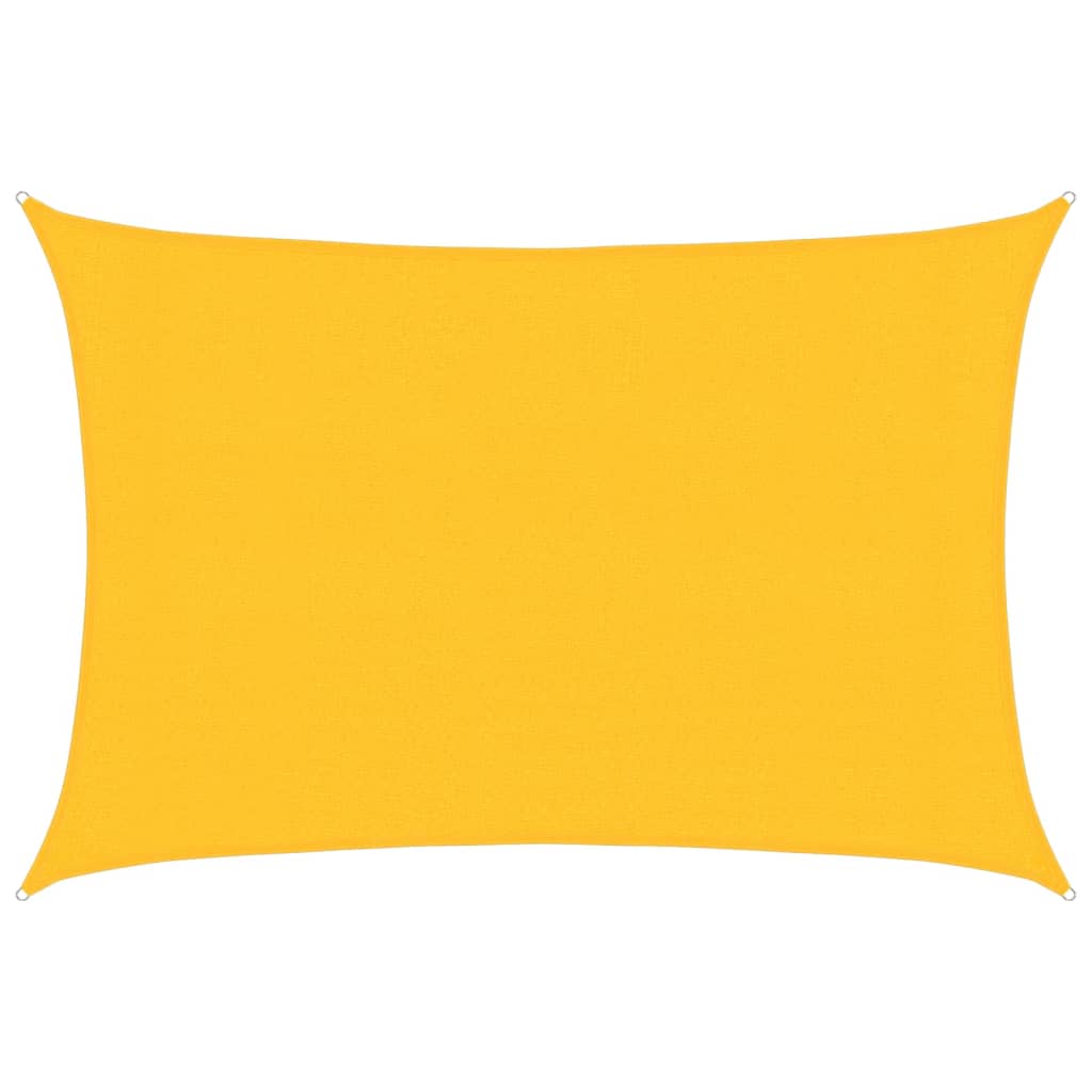 vidaXL Żagiel przeciwsłoneczny, 160 g/m², żółty, 3x5 m, HDPE