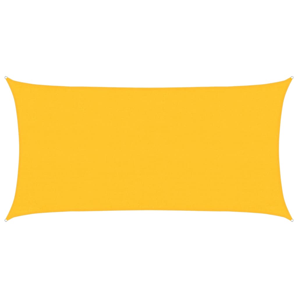 vidaXL Żagiel przeciwsłoneczny, 160 g/m², żółty, 3x6 m, HDPE
