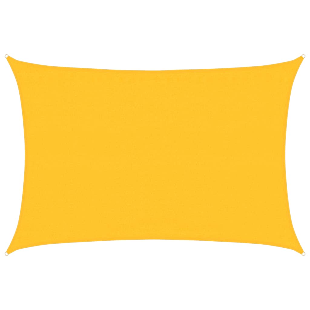 vidaXL Żagiel przeciwsłoneczny, 160 g/m², żółty, 3,5x4,5 m, HDPE