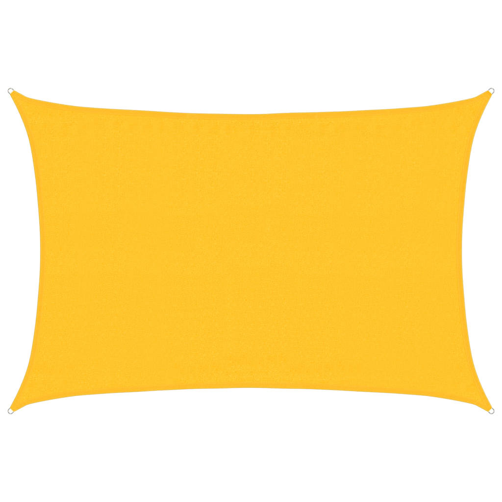vidaXL Żagiel przeciwsłoneczny, 160 g/m², żółty, 3,5x5 m, HDPE