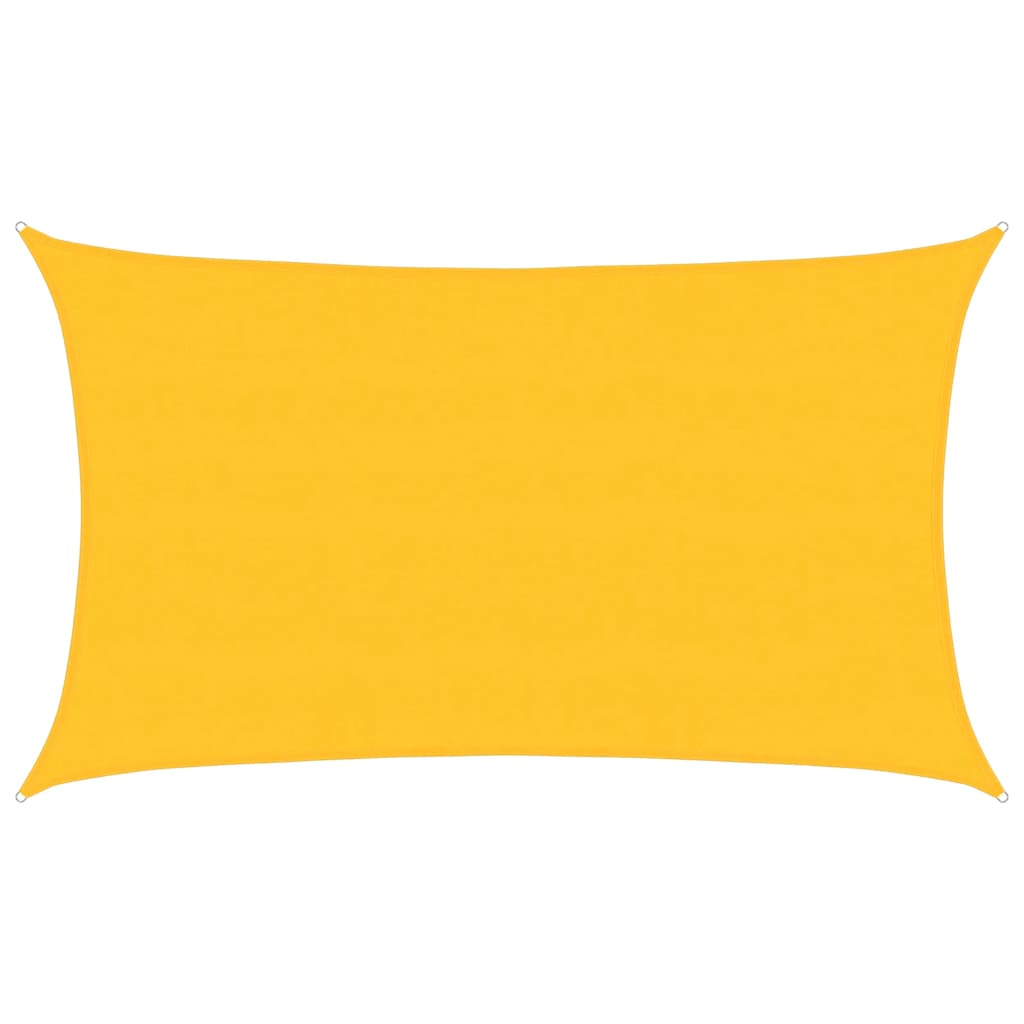 vidaXL Żagiel przeciwsłoneczny, 160 g/m², żółty, 5x8 m, HDPE