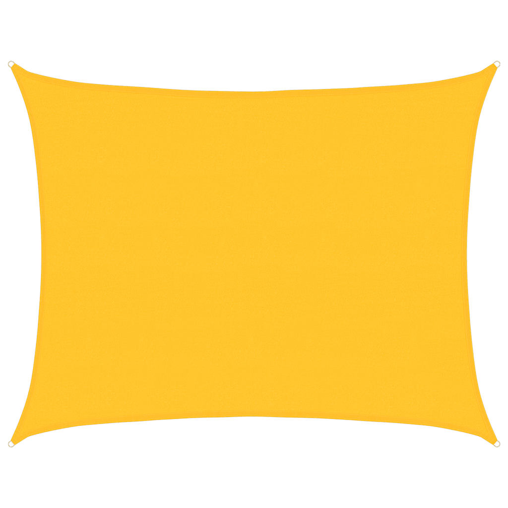 vidaXL Żagiel przeciwsłoneczny, 160 g/m², żółty, 6x7 m, HDPE