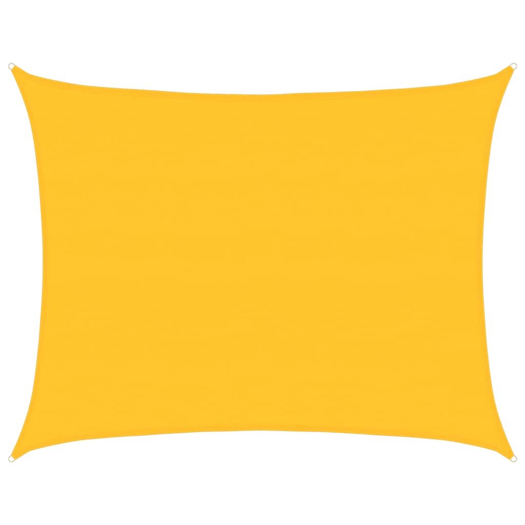 vidaXL Żagiel przeciwsłoneczny, 160 g/m², żółty, 6x8 m, HDPE