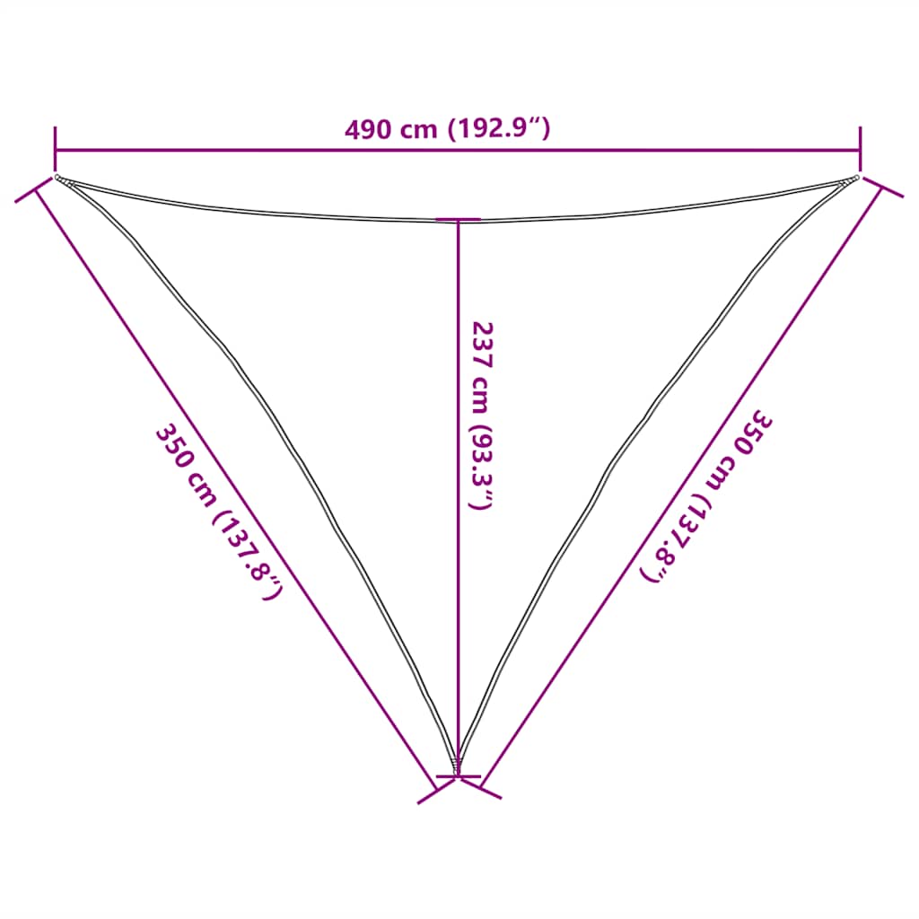 vidaXL Żagiel przeciwsłoneczny, 160 g/m², żółty, 3,5x3,5x4,9 m, HDPE