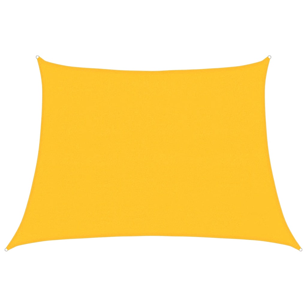 vidaXL Żagiel przeciwsłoneczny, 160 g/m², żółty, 4/5x3 m, HDPE