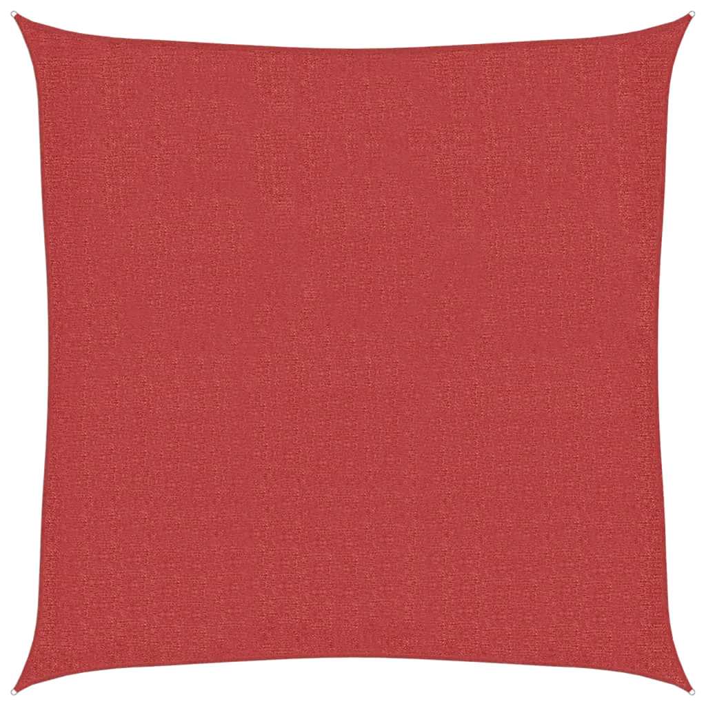 vidaXL Żagiel przeciwsłoneczny, 160 g/m², czerwony, 2,5x2,5 m, HDPE
