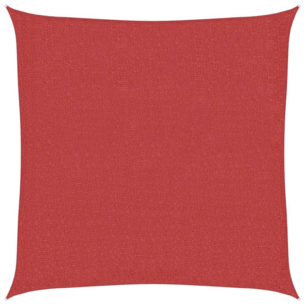 vidaXL Żagiel przeciwsłoneczny, 160 g/m², czerwony, 3x3 m, HDPE