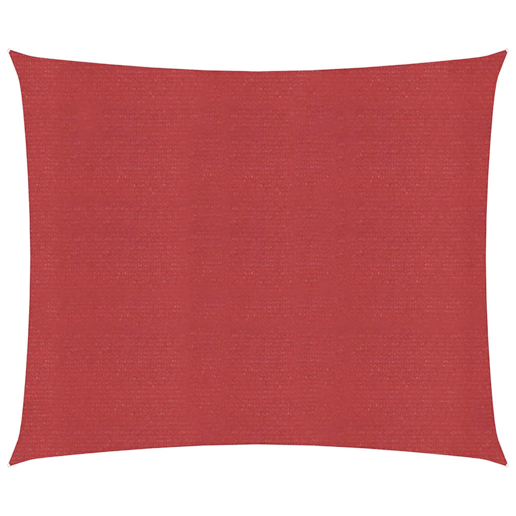 vidaXL Żagiel przeciwsłoneczny, 160 g/m², czerwony, 4x4 m, HDPE