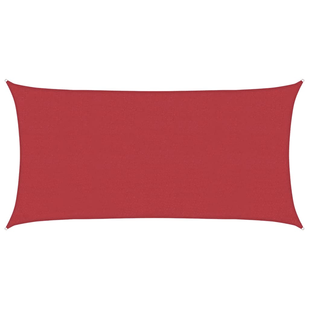 vidaXL Żagiel przeciwsłoneczny, 160 g/m², czerwony, 2x4 m, HDPE
