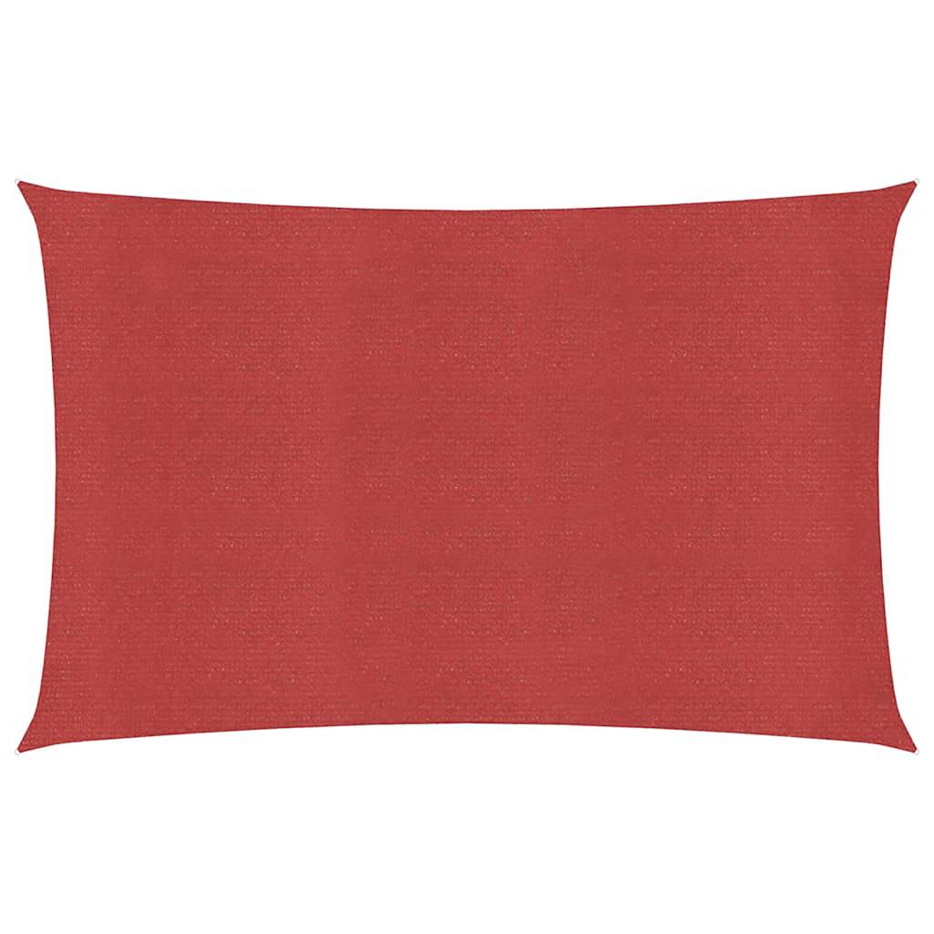 vidaXL Żagiel przeciwsłoneczny, 160 g/m², czerwony, 2,5x5 m, HDPE
