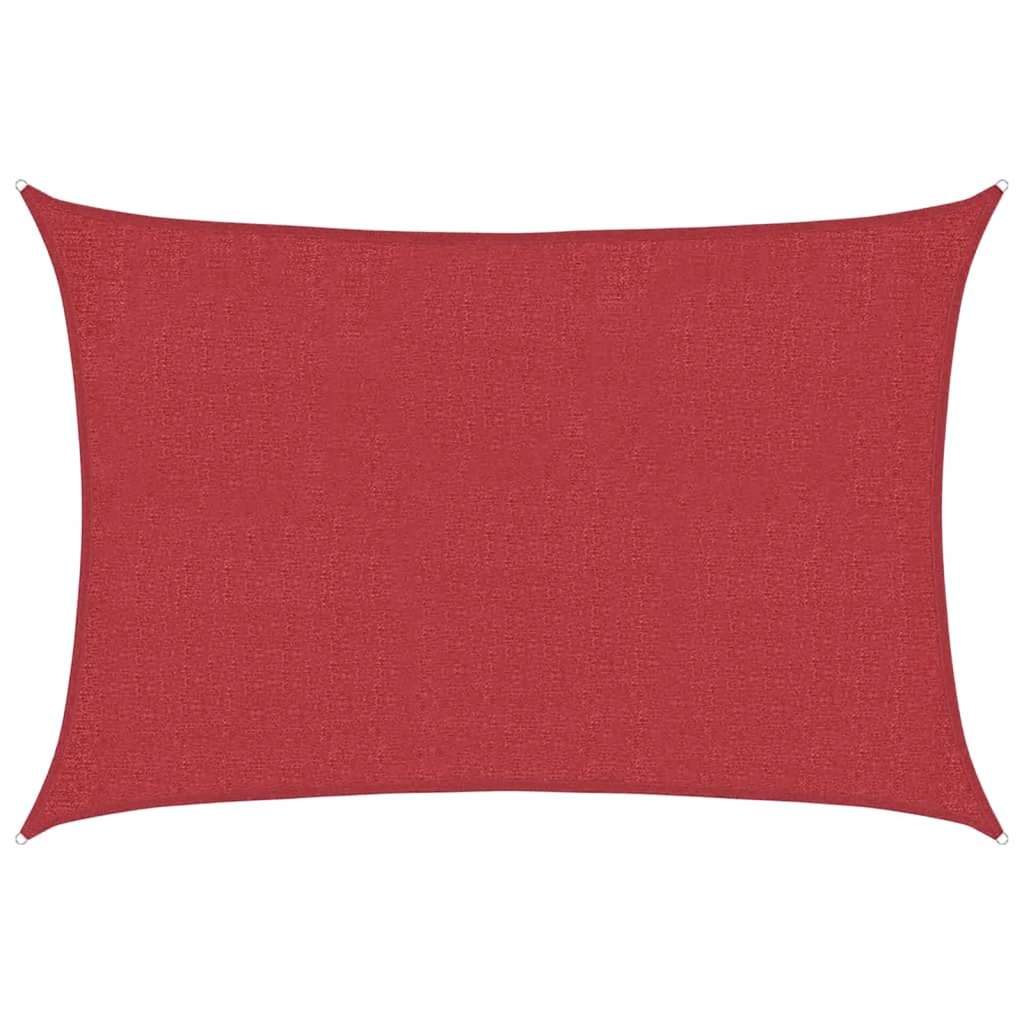 vidaXL Żagiel przeciwsłoneczny, 160 g/m², czerwony, 3x4,5 m, HDPE