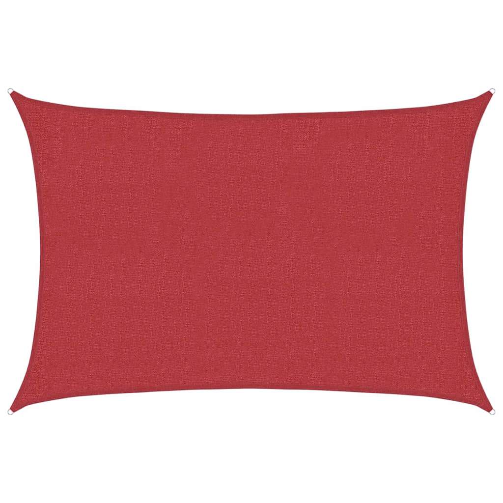 vidaXL Żagiel przeciwsłoneczny, 160 g/m², czerwony, 3x5 m, HDPE