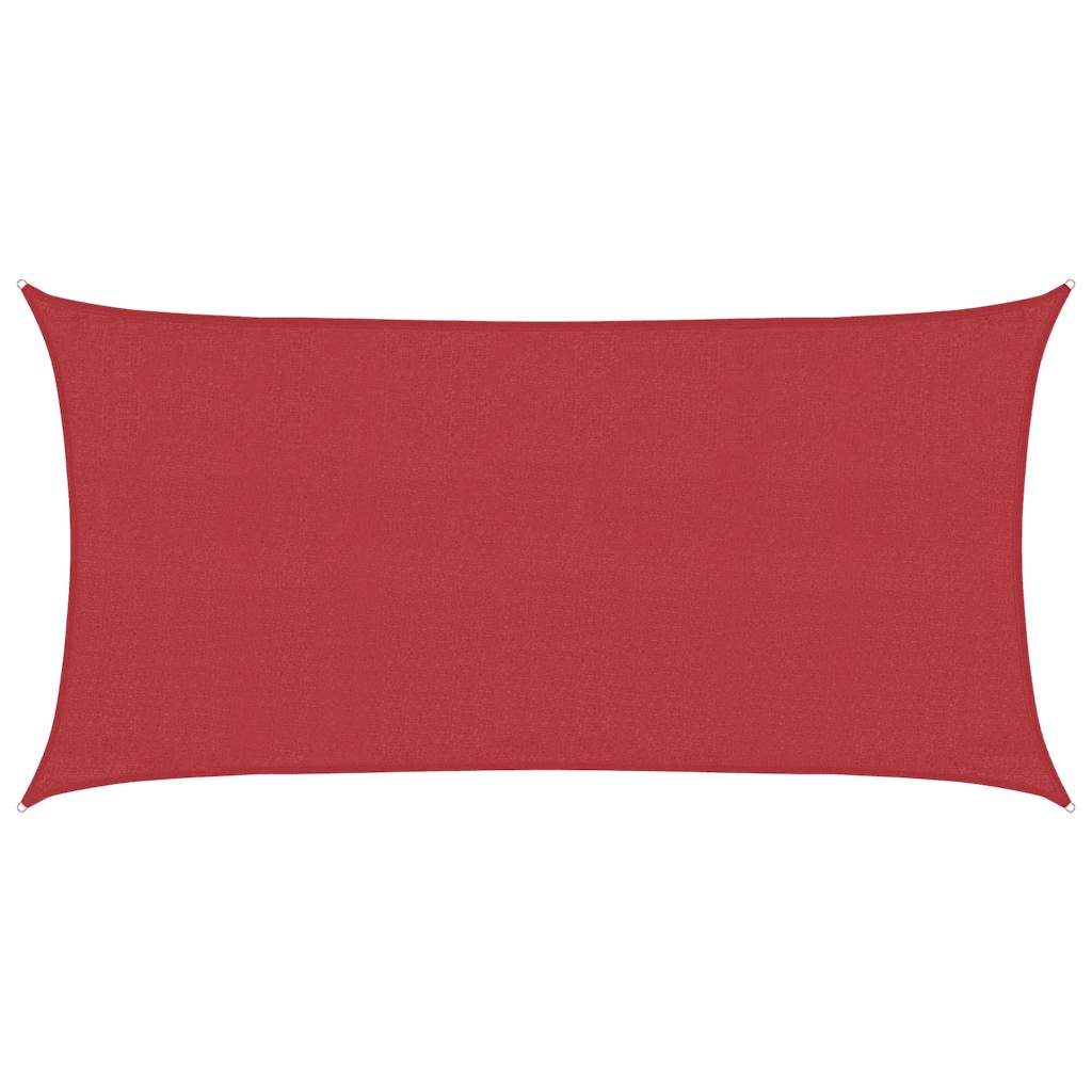 vidaXL Żagiel przeciwsłoneczny, 160 g/m², czerwony, 3x6 m, HDPE