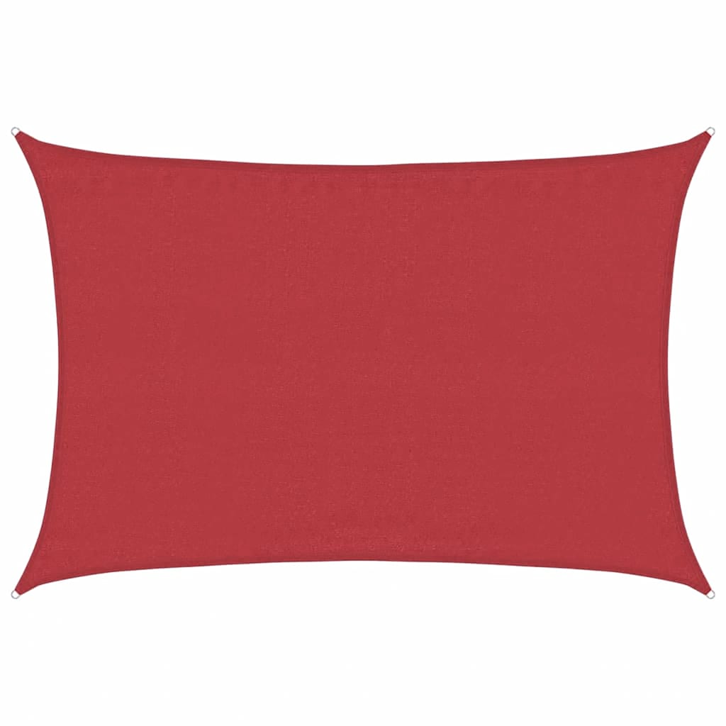 vidaXL Żagiel przeciwsłoneczny, 160 g/m², czerwony, 3,5x5 m, HDPE