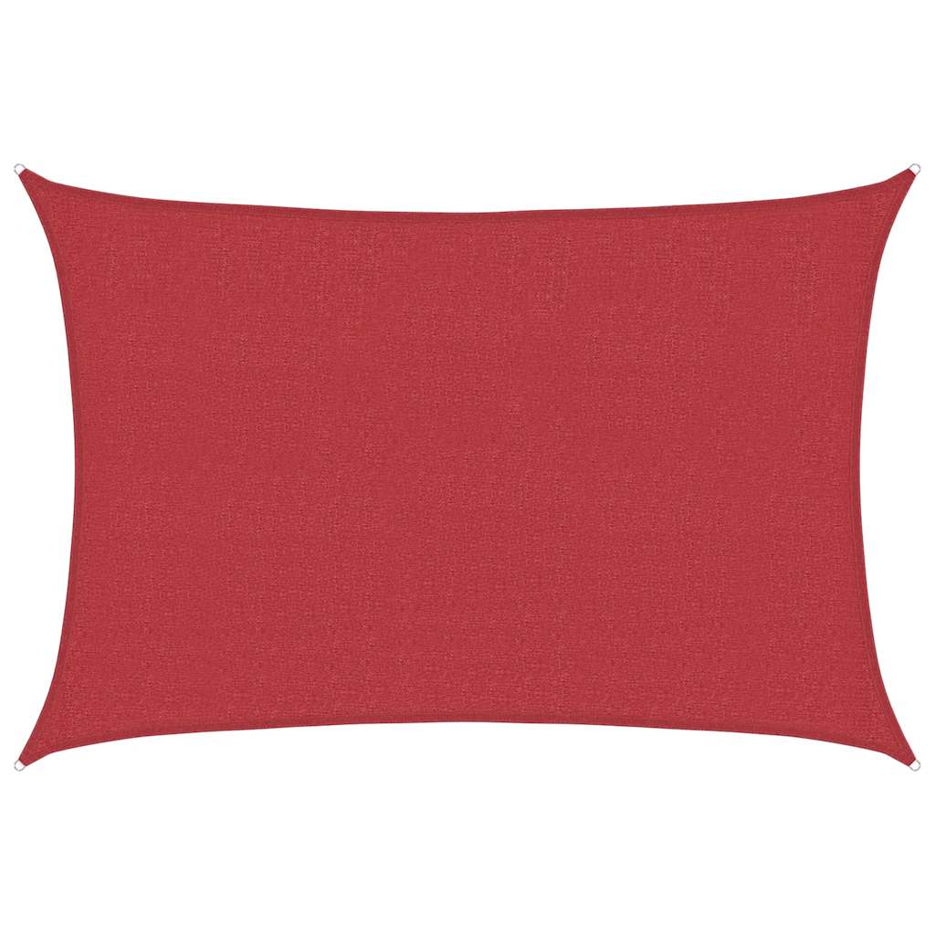 vidaXL Żagiel przeciwsłoneczny, 160 g/m², czerwony, 4x5 m, HDPE