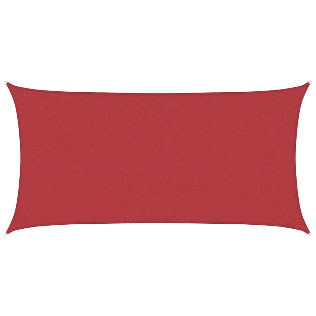 vidaXL Żagiel przeciwsłoneczny, 160 g/m², czerwony, 4x7 m, HDPE