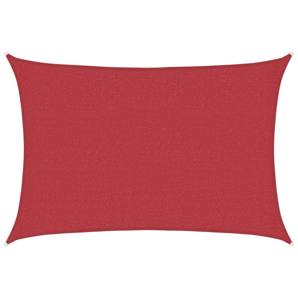 vidaXL Żagiel przeciwsłoneczny, 160 g/m², czerwony, 5x6 m, HDPE