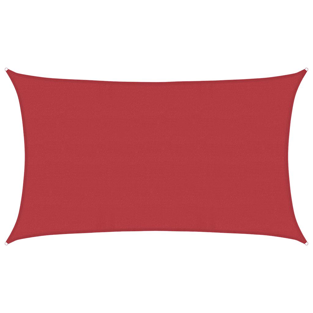 vidaXL Żagiel przeciwsłoneczny, 160 g/m², czerwony, 5x8 m, HDPE
