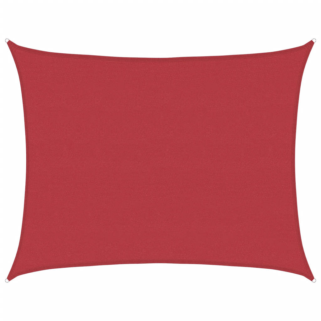 vidaXL Żagiel przeciwsłoneczny, 160 g/m², czerwony, 6x8 m, HDPE