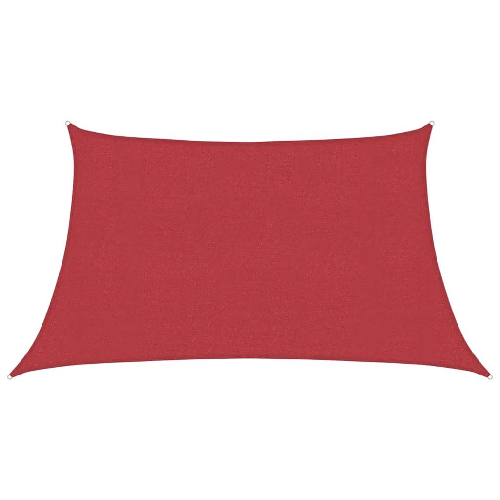 vidaXL Żagiel przeciwsłoneczny, 160 g/m², czerwony, 3/4x2 m, HDPE