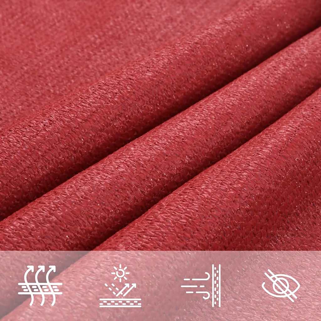 vidaXL Żagiel przeciwsłoneczny, 160 g/m², czerwony, 3/4x2 m, HDPE