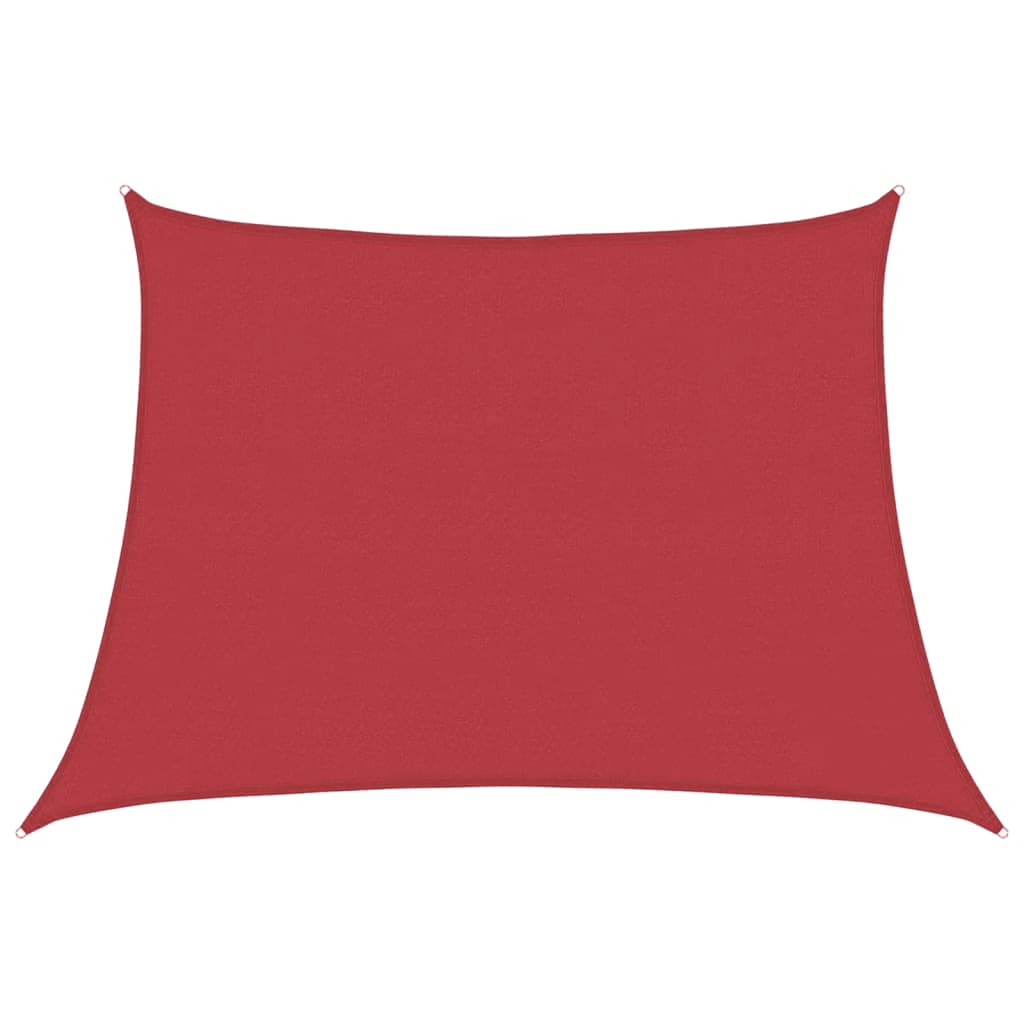 vidaXL Żagiel przeciwsłoneczny, 160 g/m², czerwony, 4/5x3 m, HDPE