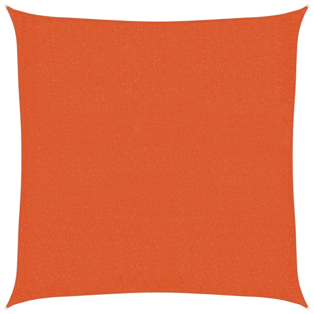 vidaXL Żagiel przeciwsłoneczny, 160 g/m², pomarańcz, 3,6x3,6 m, HDPE