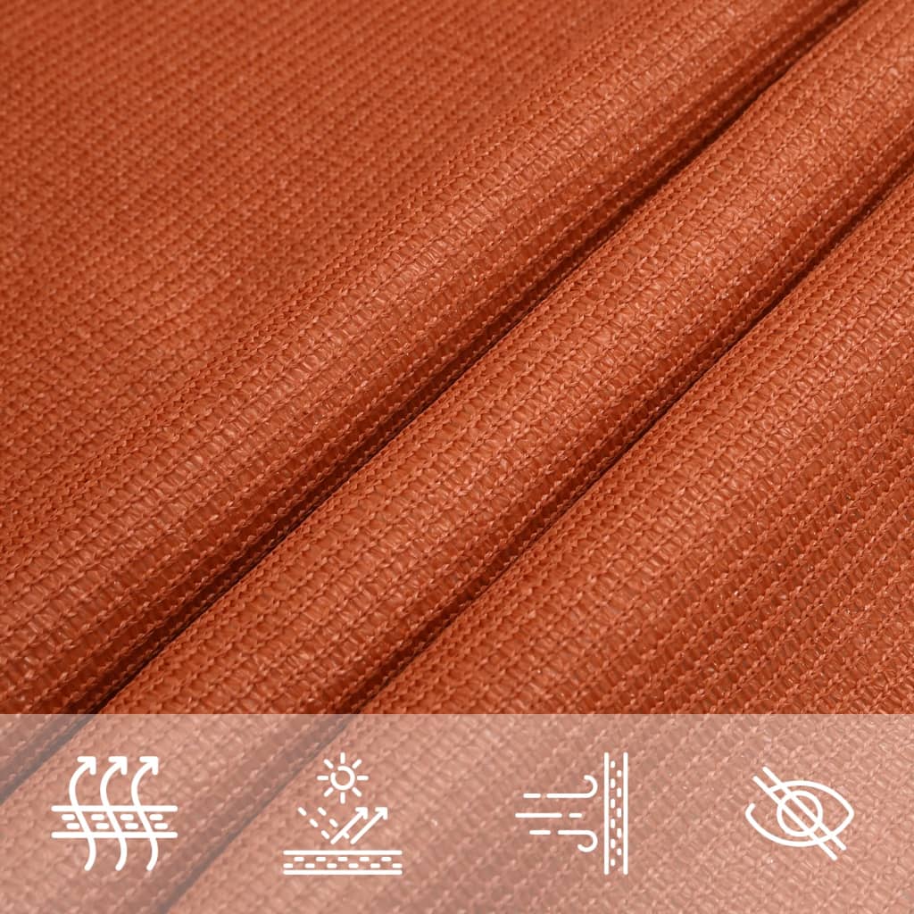 vidaXL Żagiel przeciwsłoneczny, 160 g/m², pomarańcz, 2,5x3,5 m, HDPE