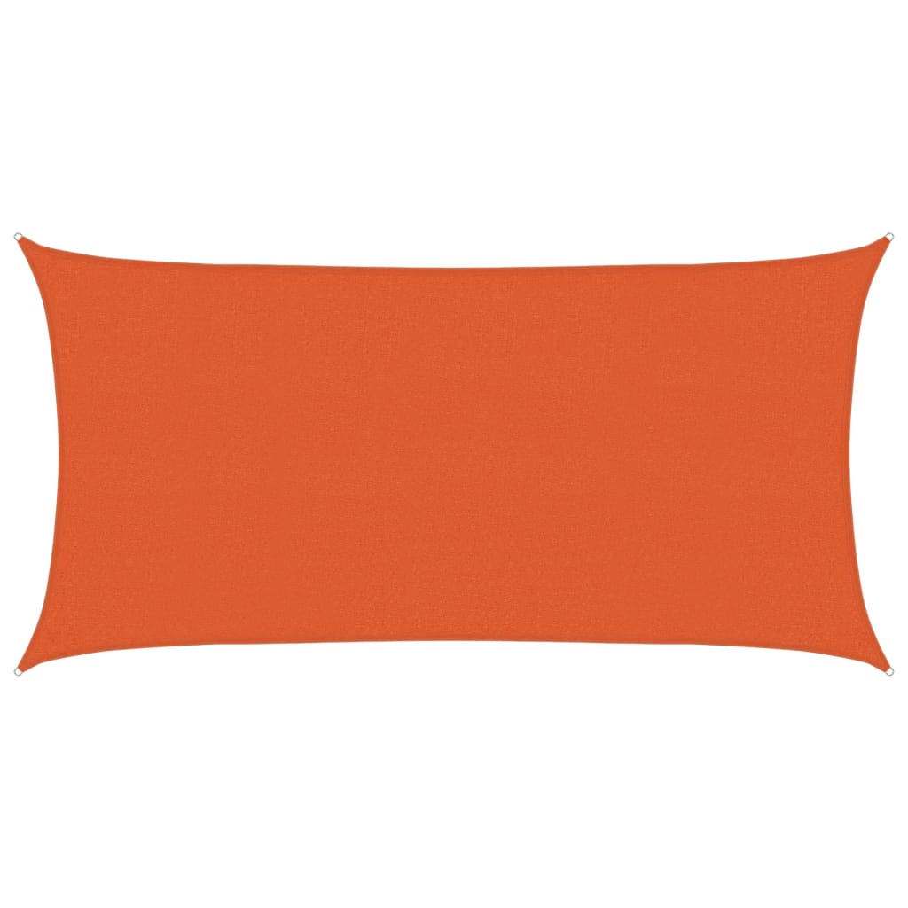 vidaXL Żagiel przeciwsłoneczny, 160 g/m², pomarańczowy, 2,5x5 m, HDPE