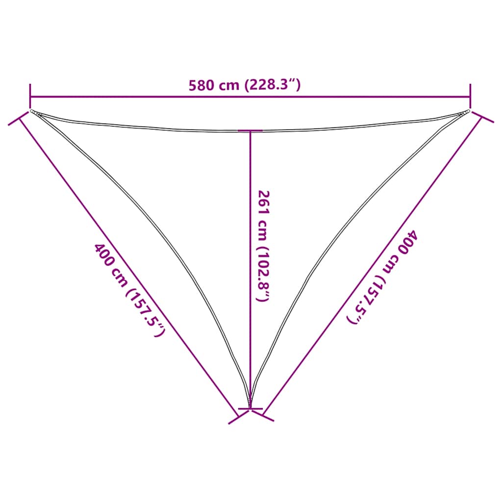 vidaXL Żagiel przeciwsłoneczny 160 g/m², pomarańczowy, 4x4x5,8 m, HDPE