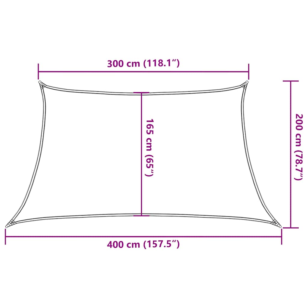 vidaXL Żagiel przeciwsłoneczny, 160g/m², trapez, pomarańczowy, 3/4x2 m
