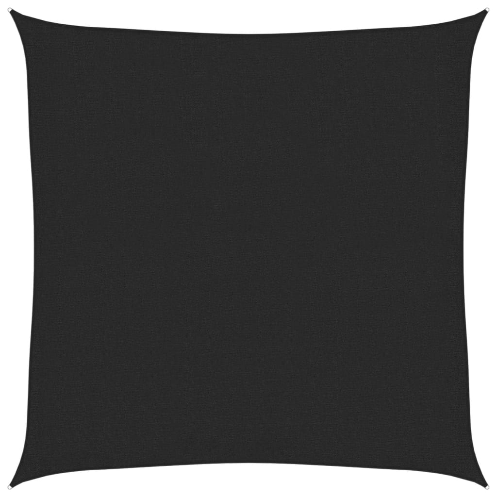 vidaXL Żagiel przeciwsłoneczny, 160 g/m², czarny, 2,5x2,5 m, HDPE