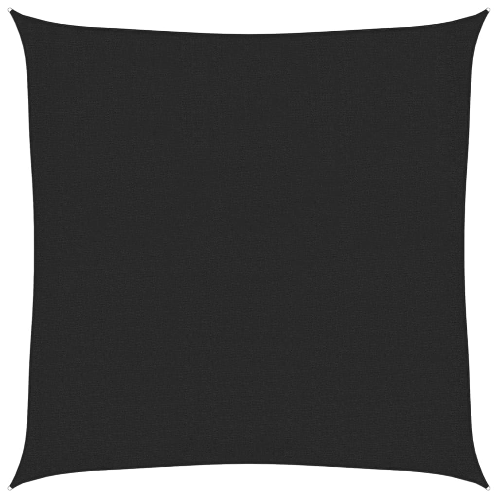 vidaXL Żagiel przeciwsłoneczny, 160 g/m², czarny, 3x3 m, HDPE