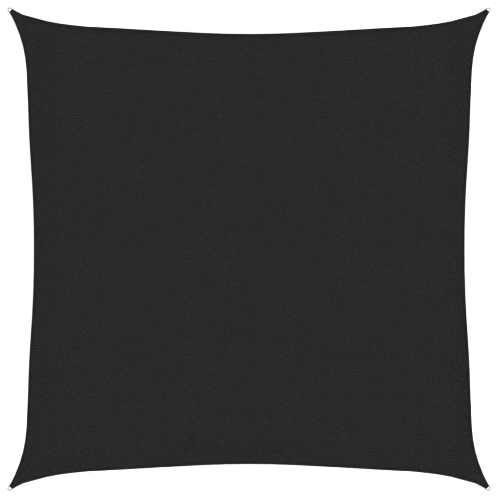 vidaXL Żagiel przeciwsłoneczny, 160 g/m², czarny, 3,6x3,6 m, HDPE