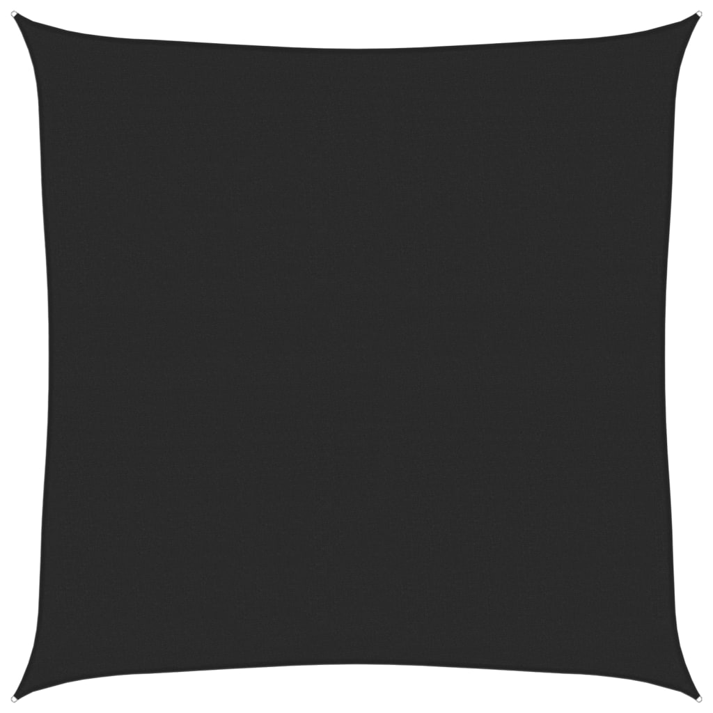 vidaXL Żagiel przeciwsłoneczny, 160 g/m², czarny, 5x5 m, HDPE