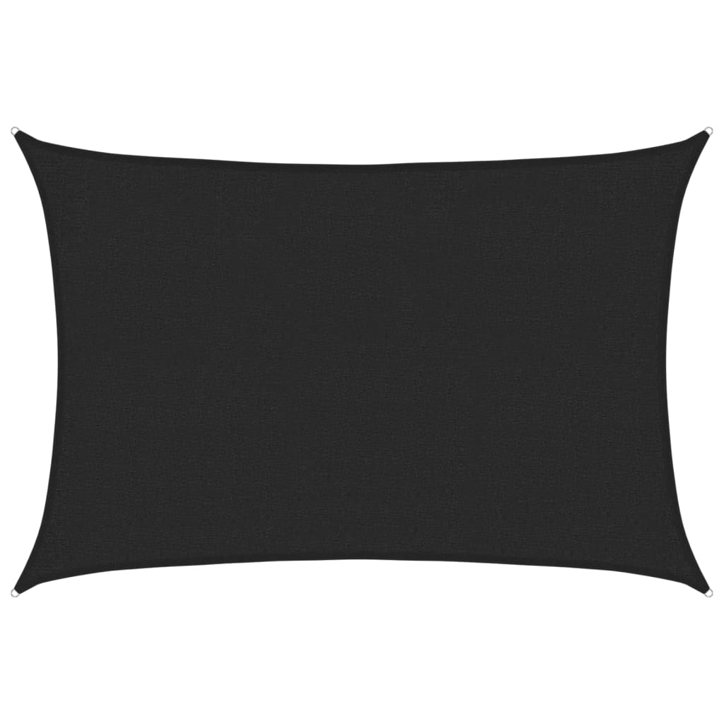 vidaXL Żagiel przeciwsłoneczny, 160 g/m², czarny, 2x2,5 m, HDPE
