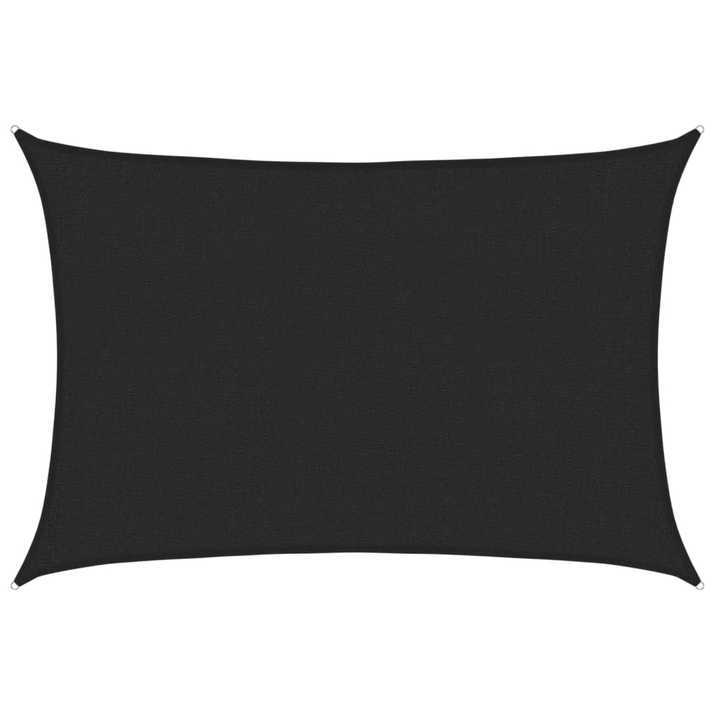 vidaXL Żagiel przeciwsłoneczny, 160 g/m², czarny, 2x3 m, HDPE