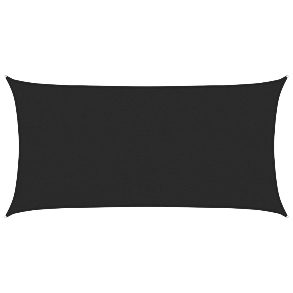 vidaXL Żagiel przeciwsłoneczny, 160 g/m², czarny, 2x3,5 m, HDPE