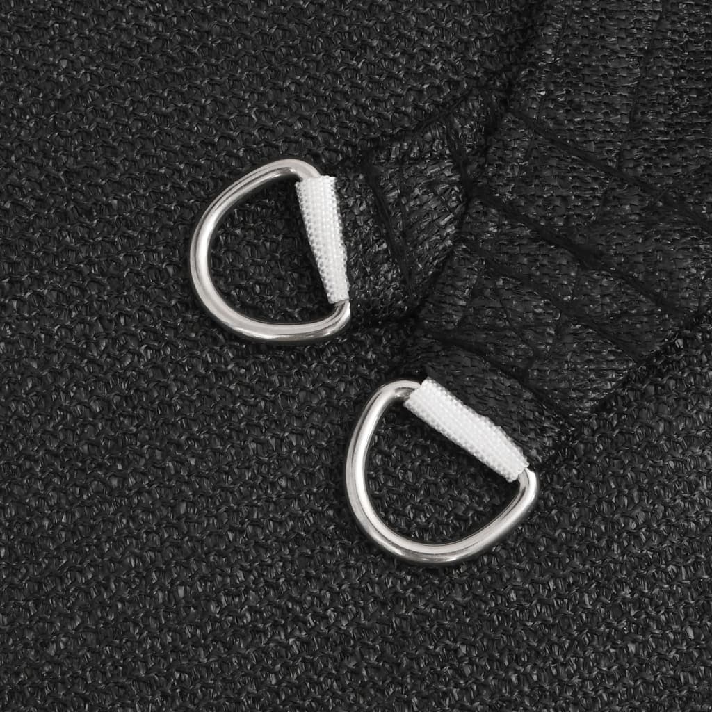 vidaXL Żagiel przeciwsłoneczny, 160 g/m², czarny, 2x3,5 m, HDPE